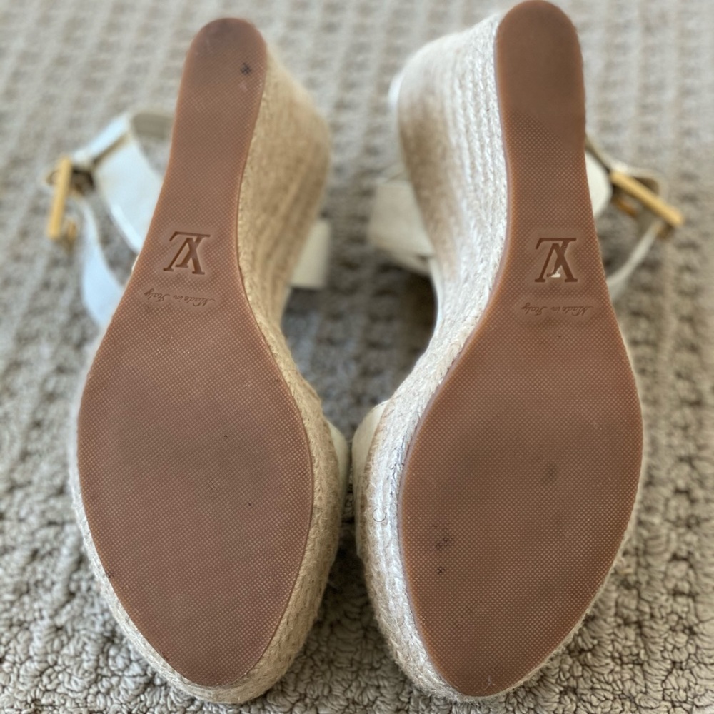 Louis Vuitton White Patent Leather Espadrilles - Picture 3 of 8